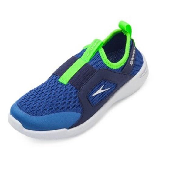Speedo Junior Small Pull-On Picton Blue/Navy‎ Aqua Sock Water Shoes - Picture 2 of 10